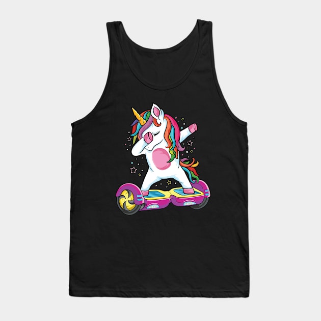 Dabbing unicorn Skater Electric Self Balancing Hoverboard Tank Top by UNXart